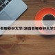 湖南有哪些好大学(湖南有哪些好大学文科)